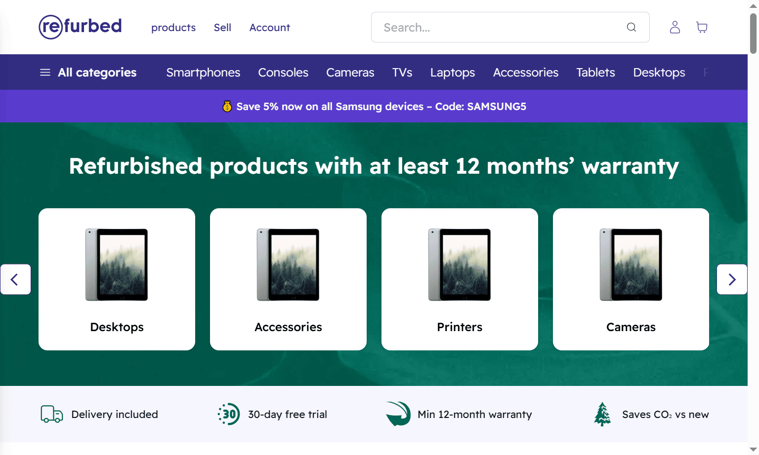 Website Home page Screen Shot